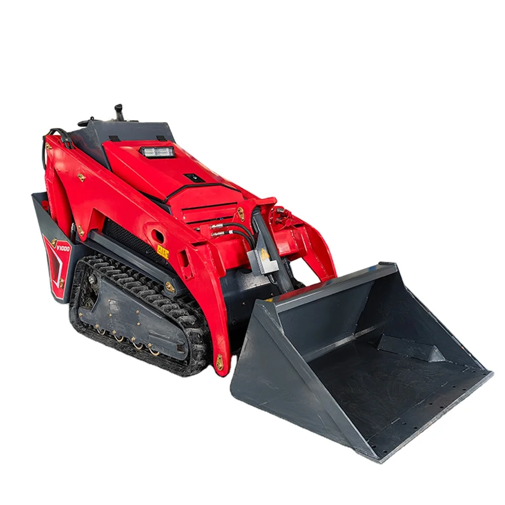 Mini Track Skid Steer 450kg EPA Perkins Diesel Skidsteer Farm Walk Behind Track Loader For Sale