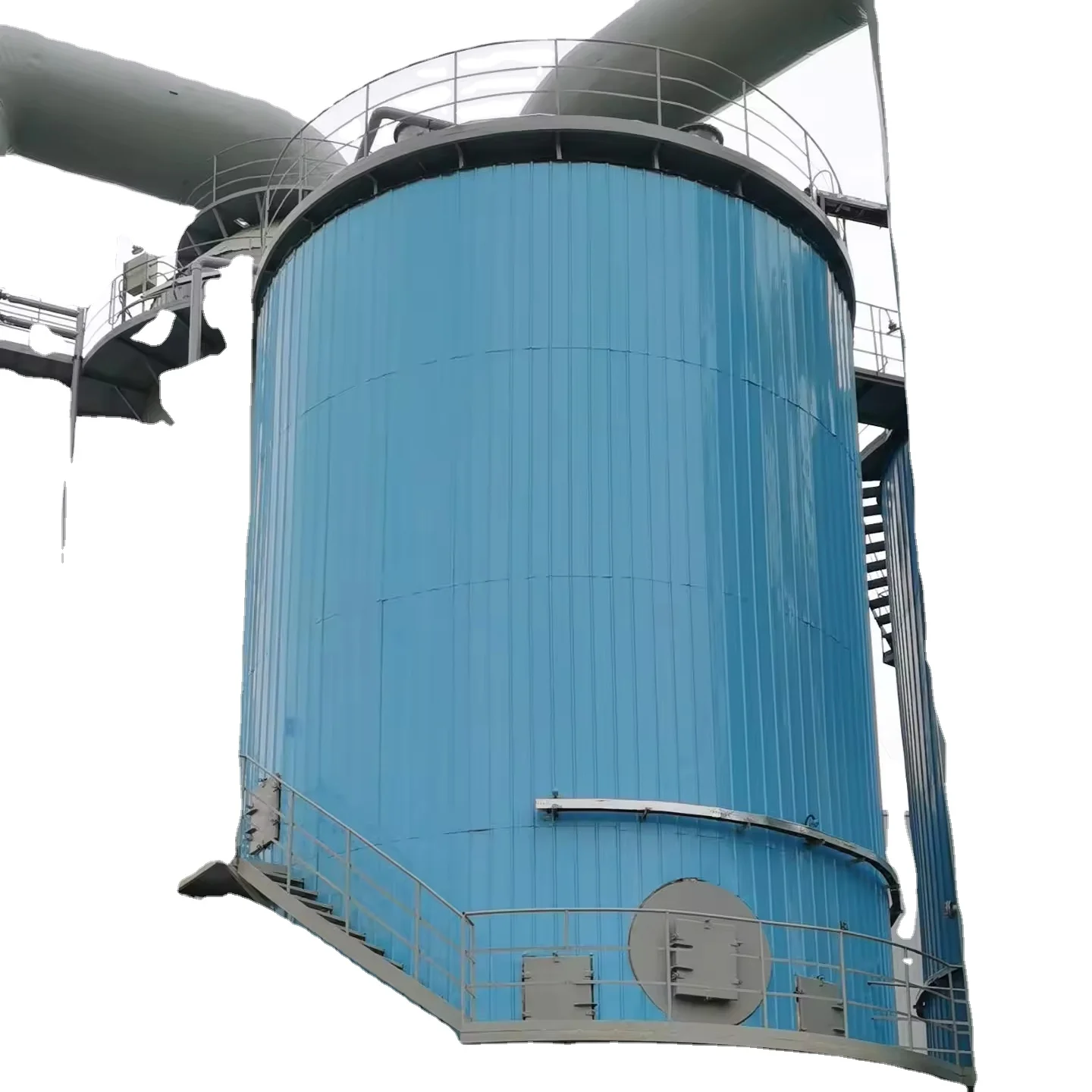 Vertical high-voltage power supply control honeycomb structure tower equipment for capturing tar and asphalt smoke