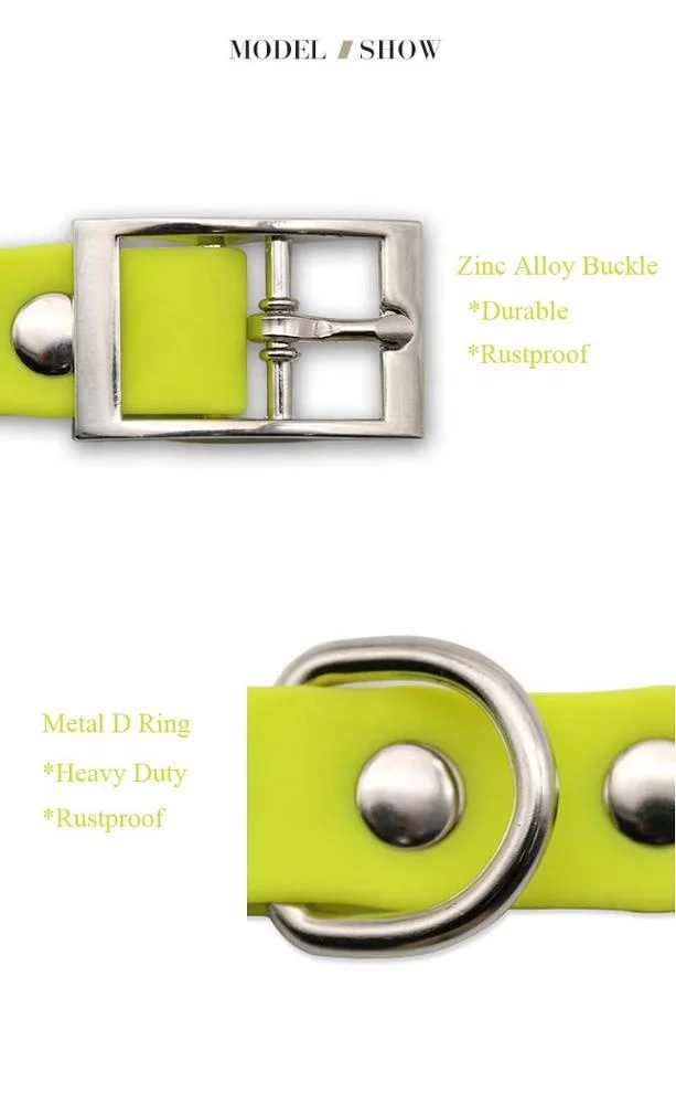 Nibao Eco-Friendly PVC Coated Dog Collar Durable Pet Collar , Waterproof Pet Vinyl PVC Dog Collar