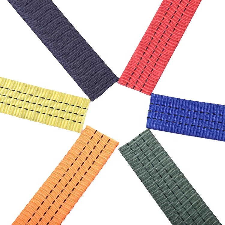 25mm-50mm colourful polyester cargo lashing strap webbing for 2 inch ratchet buckle cargo lashing strap belts