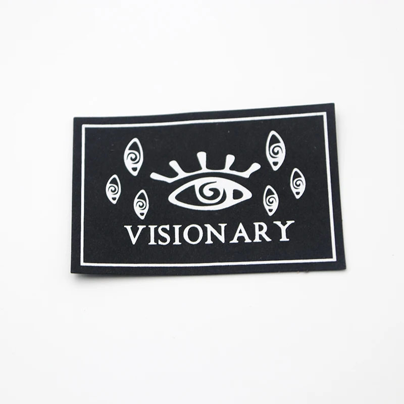 Wholesale Sew on Custom Private Reflective Brand Name Logo Design PU Leather Embossed Badge for