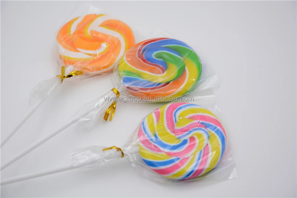 30g colorful lollipop hard candy flat lollipop