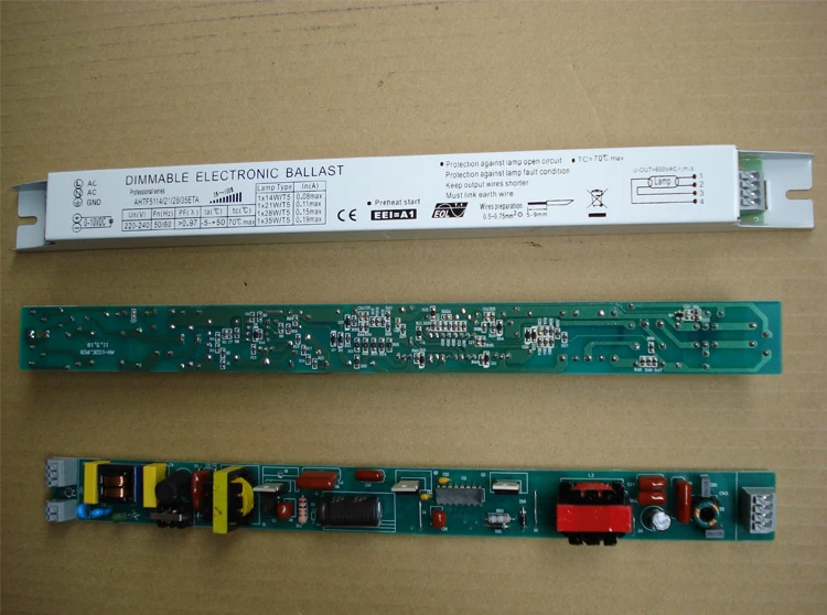 0-10V T5 3x14w  2x28w 2x54w 2x55w dimmable electronic ballast for  t5 Fluorescent Lamp