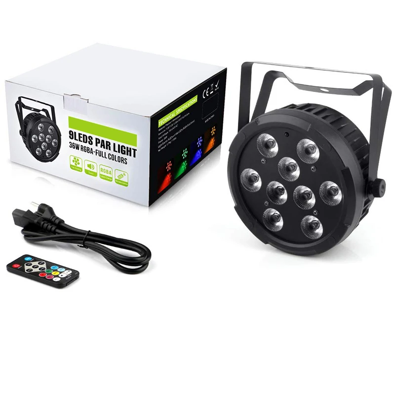 80 Вт 9 шт. * 4 RGBW светодиодный светильник с управлением звуком DMX512 для ночного клуба диджея диско-сценического мероприятия