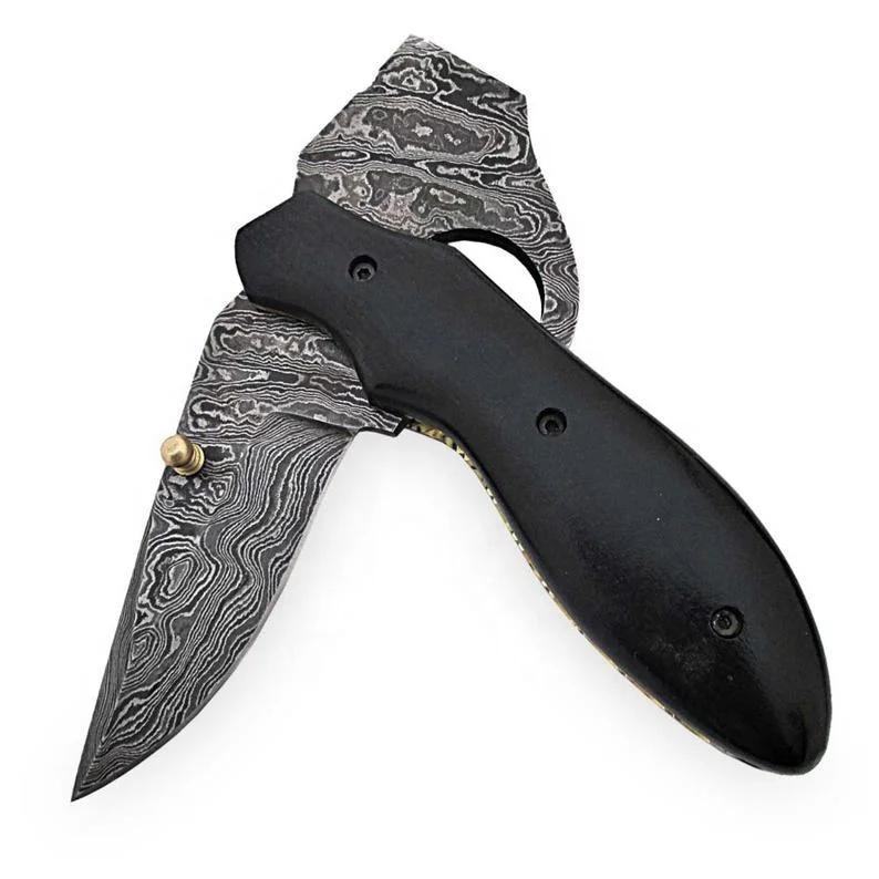 
New 2021 selling the best quality cost-effective products Hunting Camping Damascus steel folding pocket knife Amazon Top Seller 