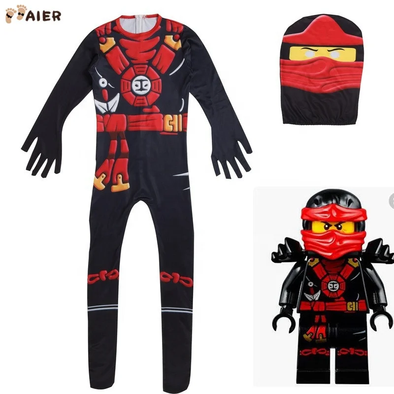 
Halloween Ninja Cosplay Costumes Boys Cosplay Sets Children Party Ninja Superhero Jumpsuits 