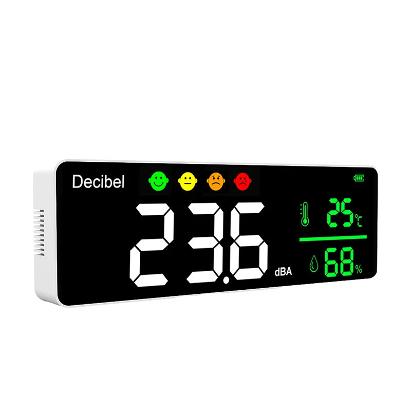 Dm1306D внутренний настенный измеритель уровня шума светодиодный дисплей емкостный децибел звука температуры