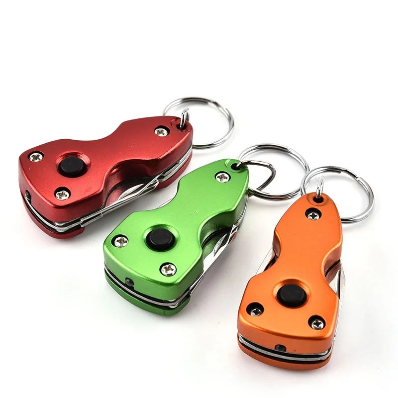 hot  sale  Promotion Gift 7in-1 EDC Multi Functions Pocket Keychain  multi  knife with  LED   light