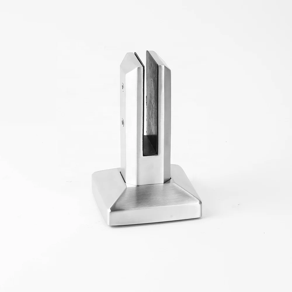 Hot Sale Stainless Steel Base Plated Square Adjustable Glass Spigot for Glass Railing Pool Fencing
