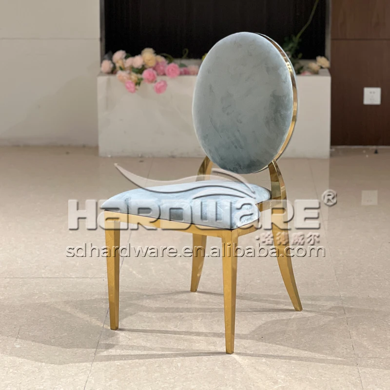 Модная кожаная мебель из нержавеющей стали, свадебные золотые металлические стулья