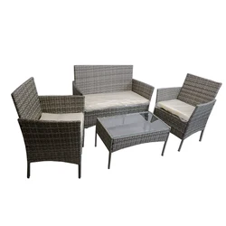 New Assembly Outdoor Furniture Rattan Chairs Coffee Table Garden Restaurant Dining Outdoor Table And 4 Chairs Set