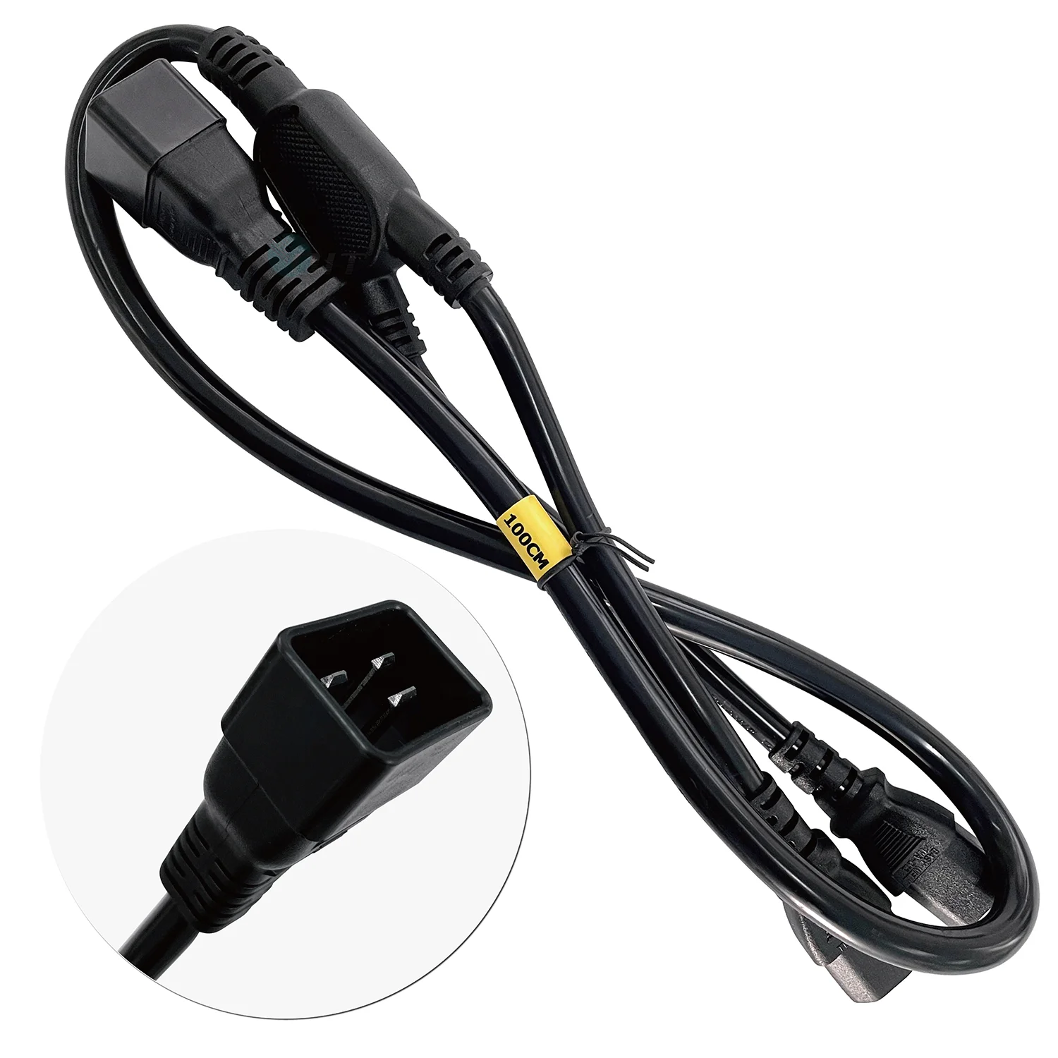Orient Oxygen free copper made C20 C19 12AWG to C13 14AWG Y Splitter power cable 1m cords extension cable cords for PDU