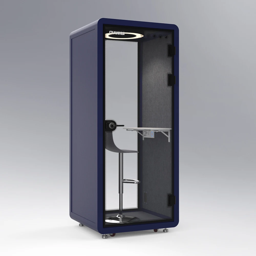 High quality soundproof indoor mobile work space office pod soundproof booth phone booth with fresh air system