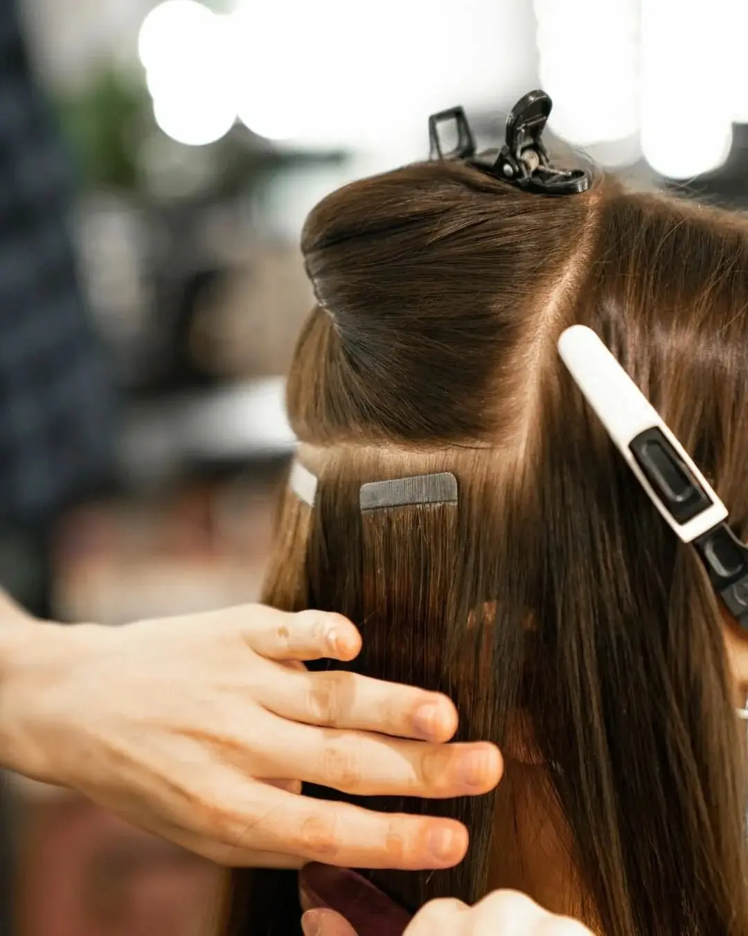 Replacement Waterproof  Tape Adhesive Precut Blue White for Tape Hair Extension