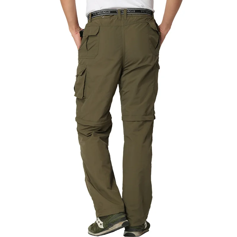 
New Breathable Transformable Outdoor Sports Quick Dry Pants Hiking Trousers Trekking Cargo Pants Men Tactical Pants with Pockets 
