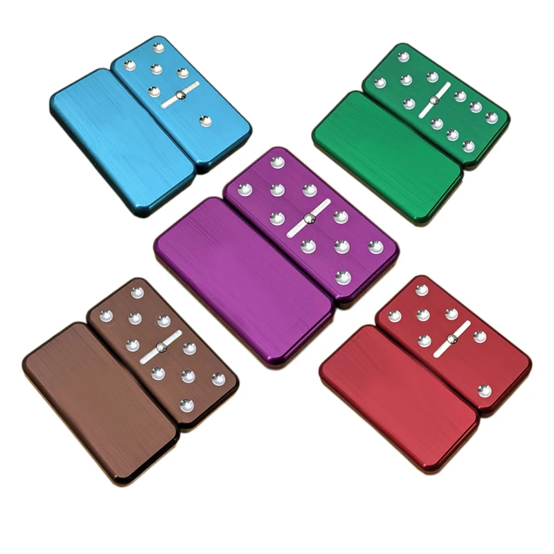 Custom manufacture high quality aluminum metal Double-Six Spinner Domino Tabletop