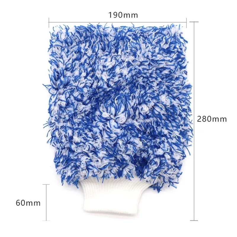 Car Maximum Mitt High Density Auto Wash Cloth Ultra Super Absorbancy Car Sponge Plush Glove Microfiber Cleaning Towel
