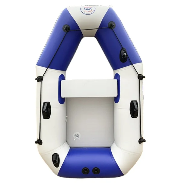 fashion design blue white thicken multi-select size pvc fold inflatable fishing boat