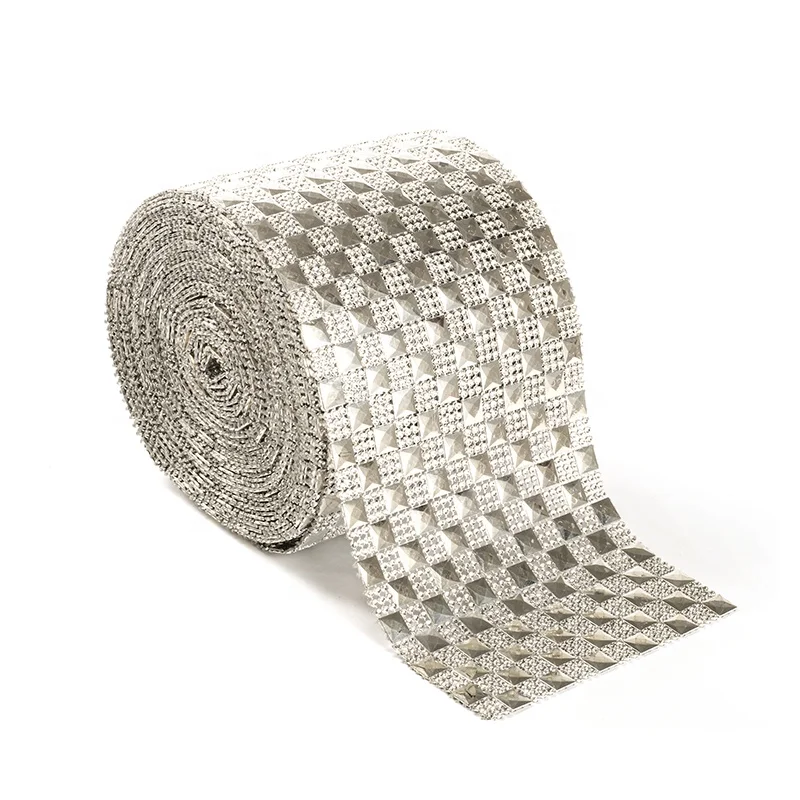 Gold and Silver bendable plastic 24 Rows 10 yards/roll mesh trmming rolls for wedding decor