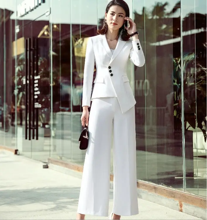 New Fashion Ladies Clothing Business Suits Women Blazer And Pant Two Piece