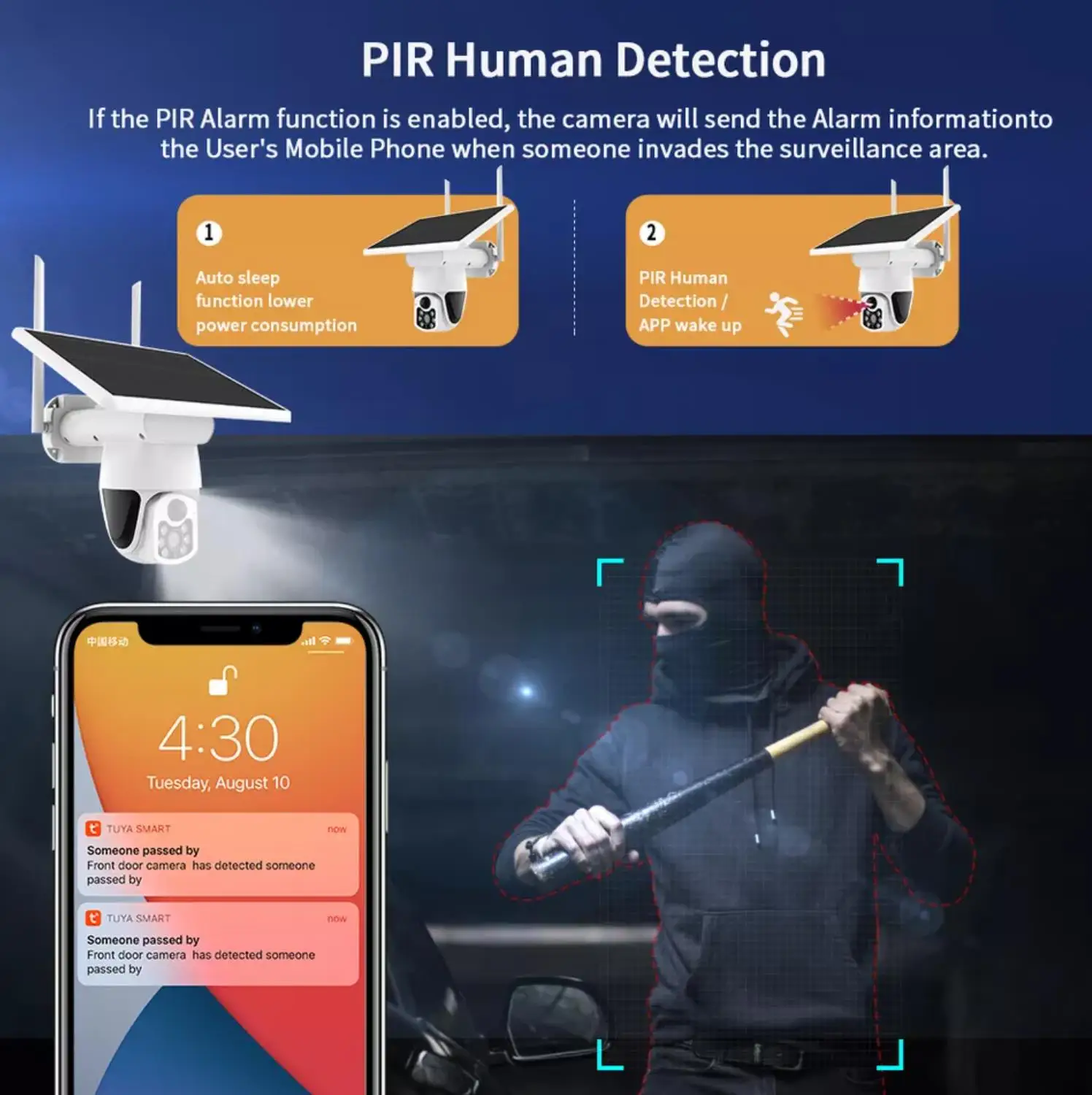 Solarborn Low Power Consumption 4G System Outdoor Wireless Solar Cctv Camera With Sim Card