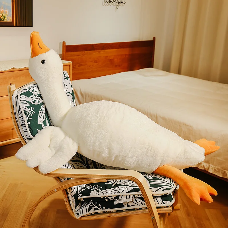 Handmade Anime Plush Giant Goose Swan Customizable Warm Embroidered Cartoon Character Weddings Fun Stuffed Animal Box