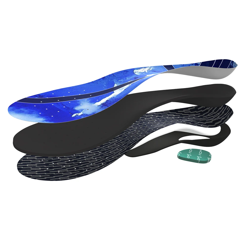 New Arrival Skiing Insoles Foot Arch Support Orthotic Shoe Insert Foot Templates