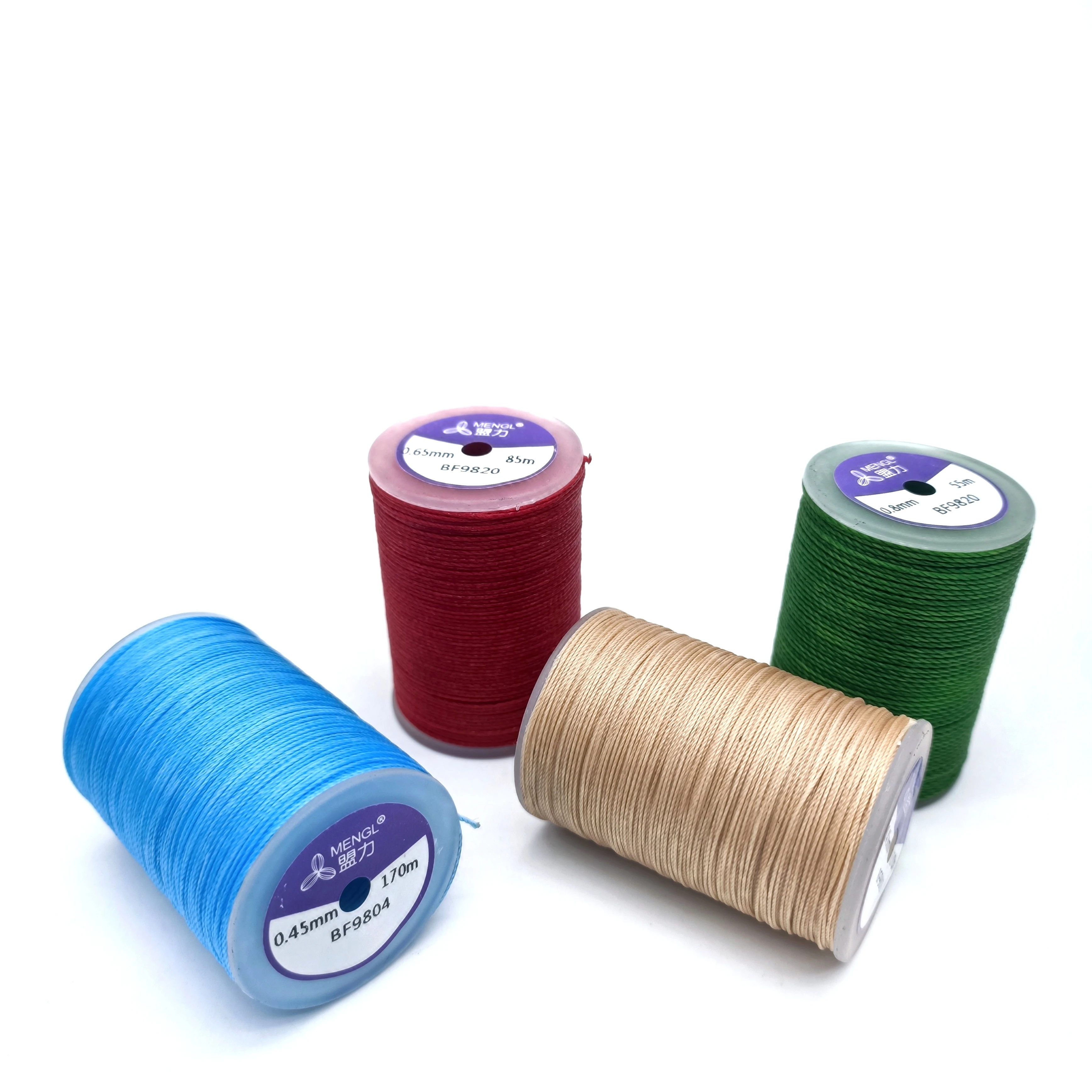 100 polyester Terlenca 0.65 1mm Hilo Encerado Linea Redondo tejer zapato para coser cuero pulseras 0.8 round wax thread bracelet