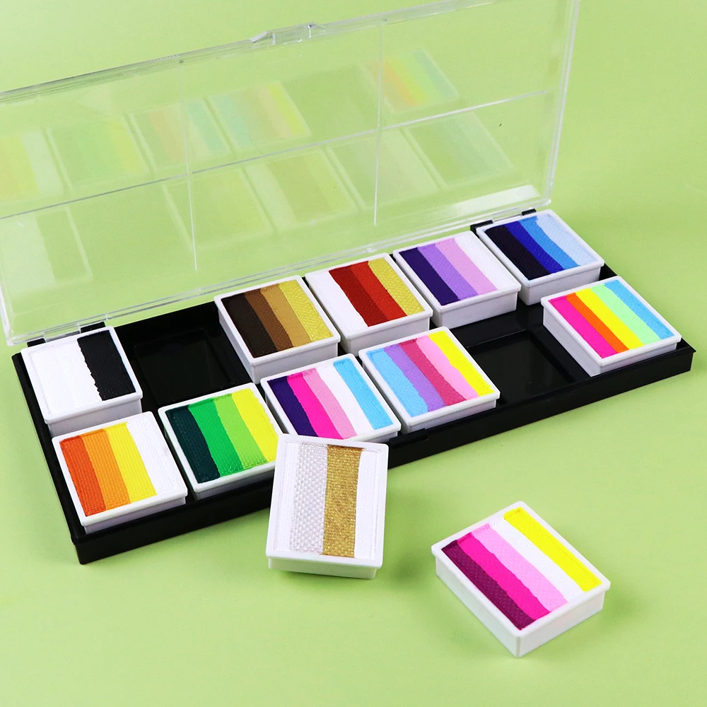 Gp профессиональная 12 УФ неоновая цветная флуоресцентная Палитра для лица светящаяся в темноте краска тела принадлежности детского макияжа на