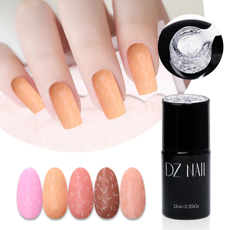 Transparency  glitter top coat Reinforcement Gel Clear holographic glitter top coat