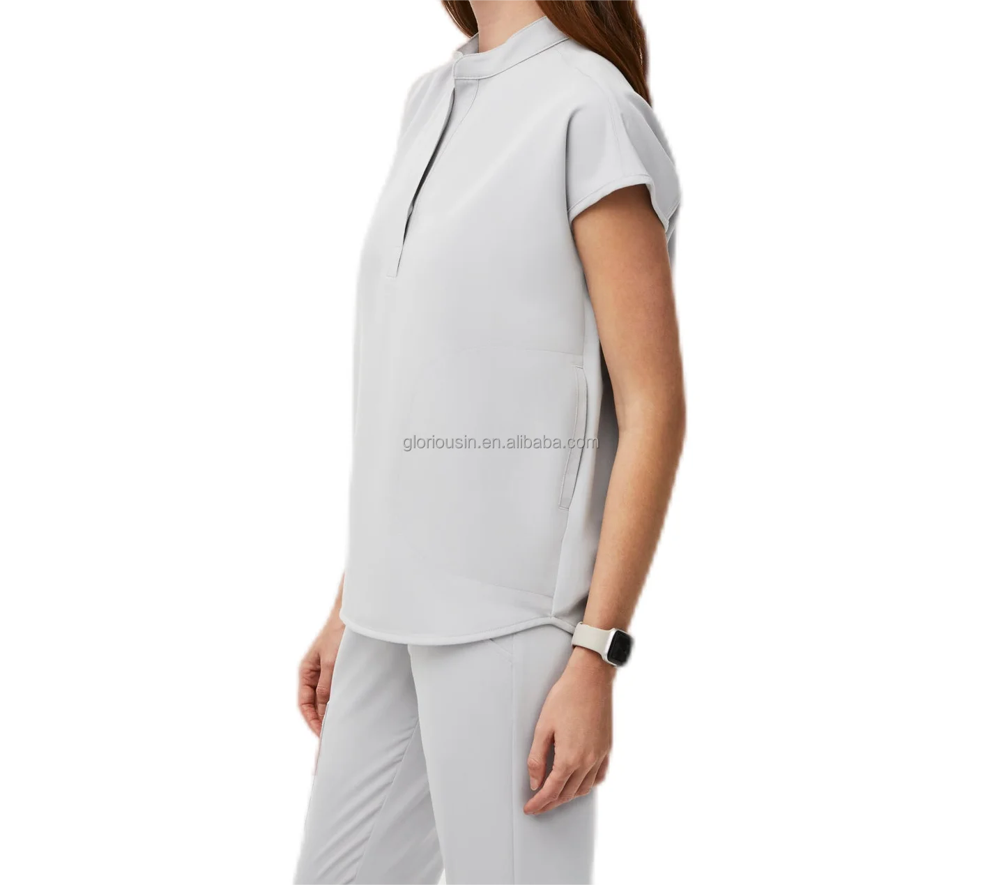 GloriousIn female scrub set 2023 kitchen male odontic uniform hat  intern plus size waterproof dickie brand plus size med cou