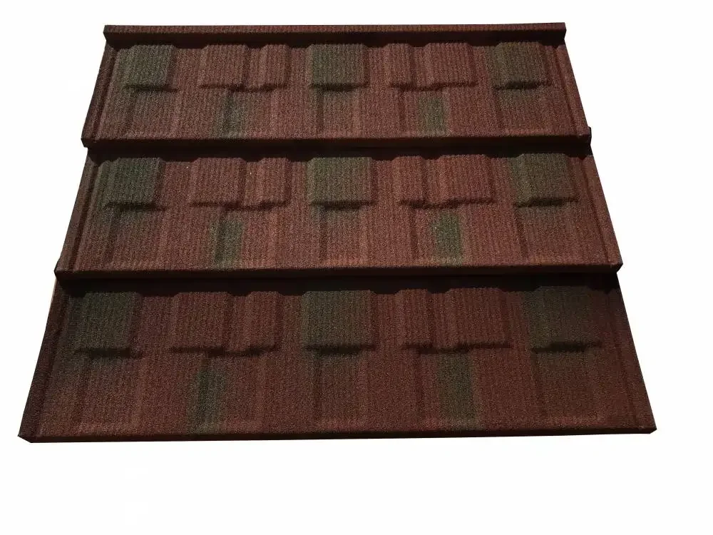qianyuan high quality stone coated metal roof tiles tile roof coffee color roof tile