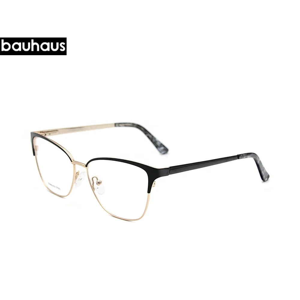 9469 Wholesale Warehouse High End Retro Nickle Free Stainless Steel Metal Eyeglasses Frame