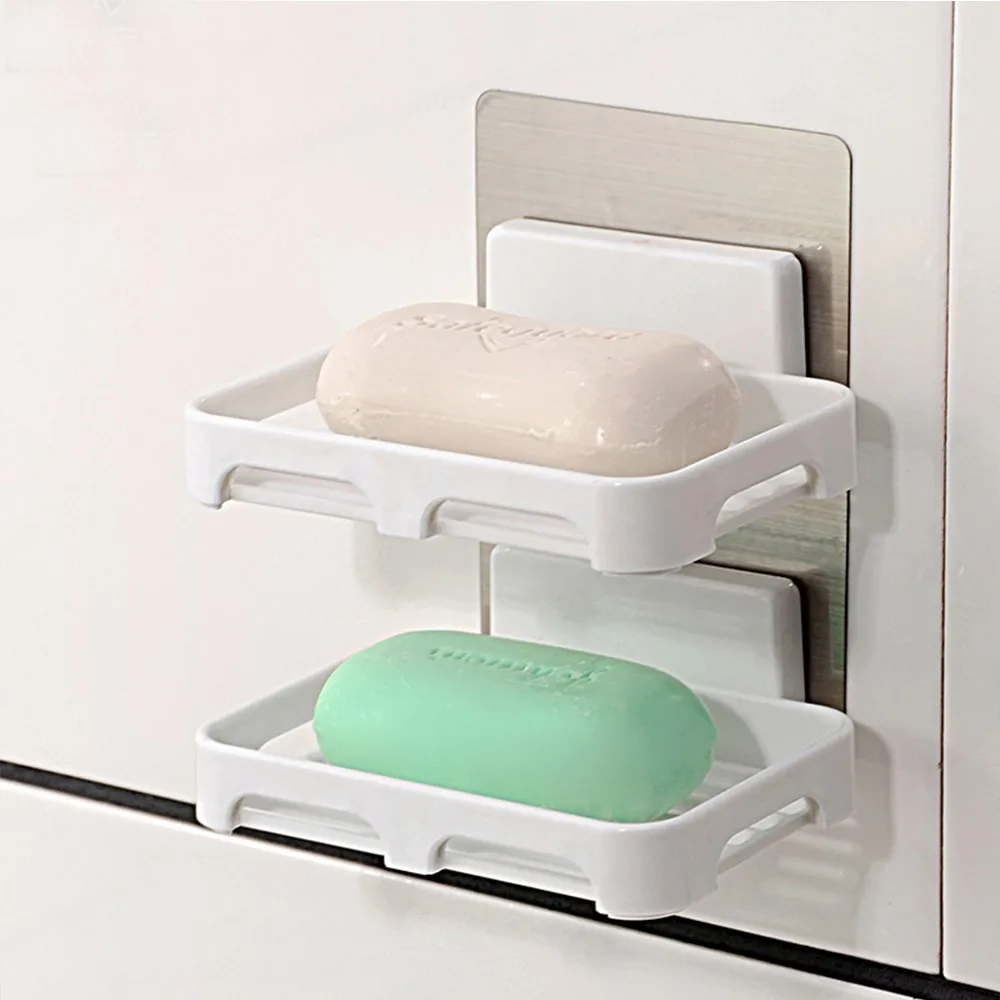 Shower Wall Adhesive Shower Soap Case Tray Soap Dish for Bathroom Soap Holder
