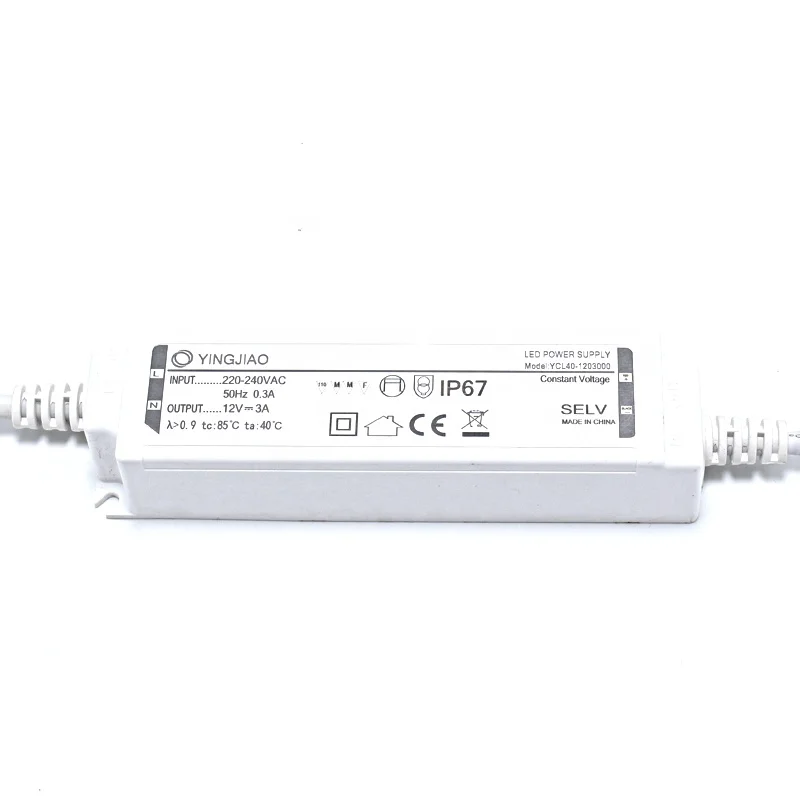 Power Supply 24W LED Constant Current Driver PFC IP67 Outdoor Power Supply Waterproof 350mA 500mA 700mA