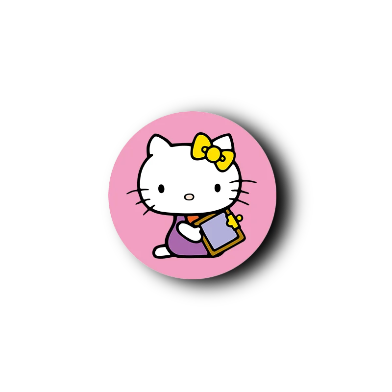 Gripping Phone Holder Cartoon Lovely Kitty Cat Design UV Printing ABS Mobile Phone Stand Customize Logo Phone Socket For iPhone