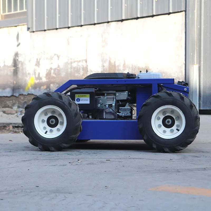 Remote control lawn mower multifunctional tracked lawn mower one click start fast climbing speed