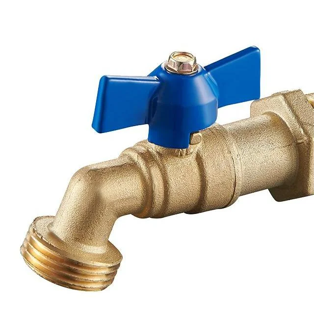 Lead Free 1/2' 3/4' 1/4 Turn Hose Bibb Valve For Washing Machine Control Water
