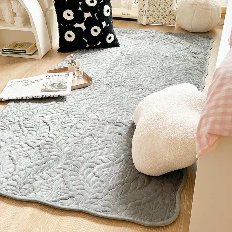 2023 High End Milk Velvet Quilting Washable Rug Anti-slip Layer Outdoor Indoor Carpet for Room