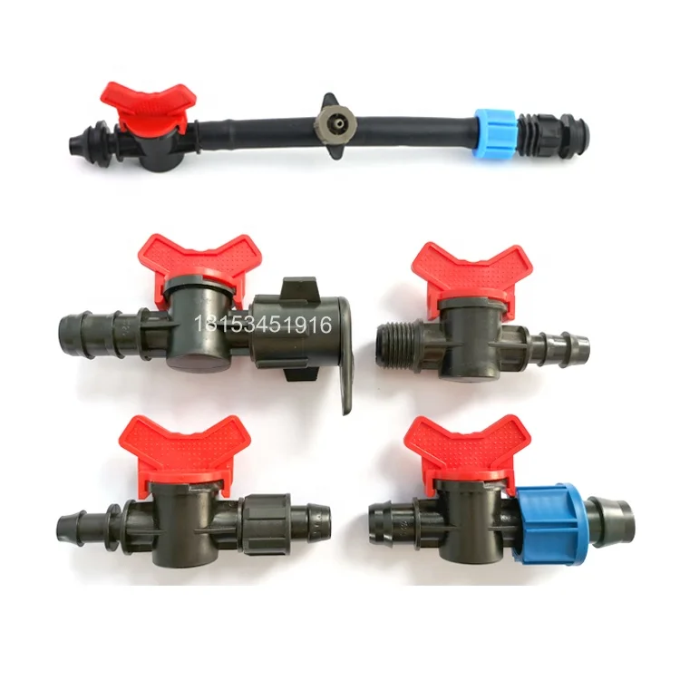 gardenfarm irrigation system POM barb offtake mini valve for LDPE pipe drip pipe