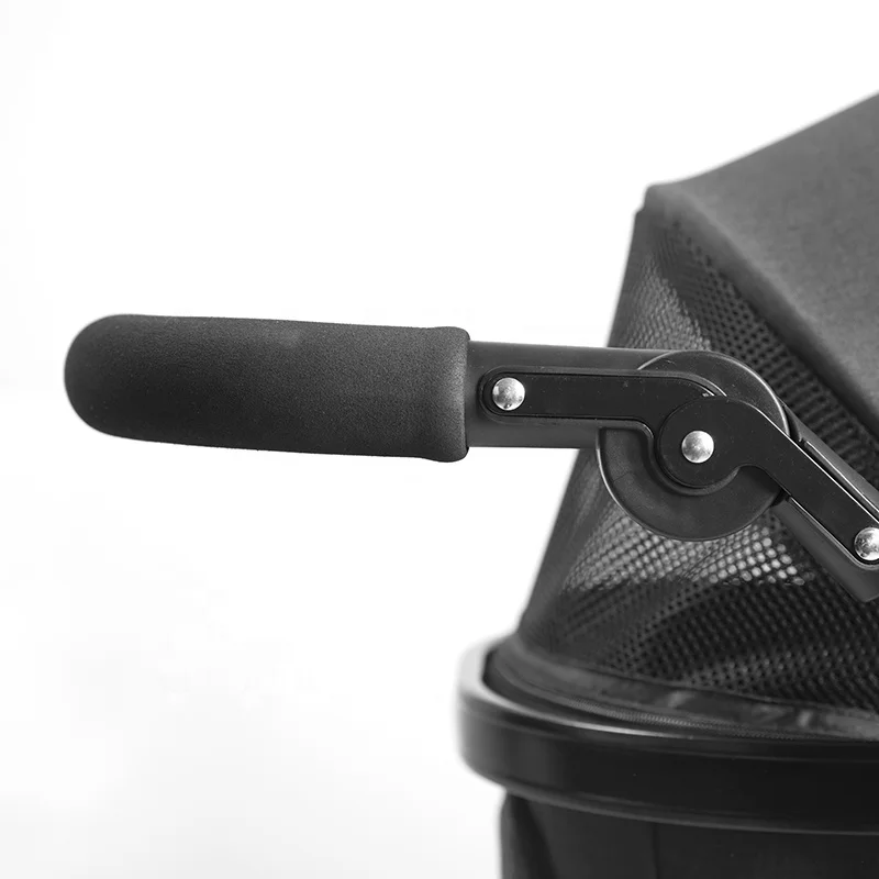 Easy One-Hand Fold Luxury Pet Dog Stroller 4 Wheels Pet Stroller Travel Folding Carrier