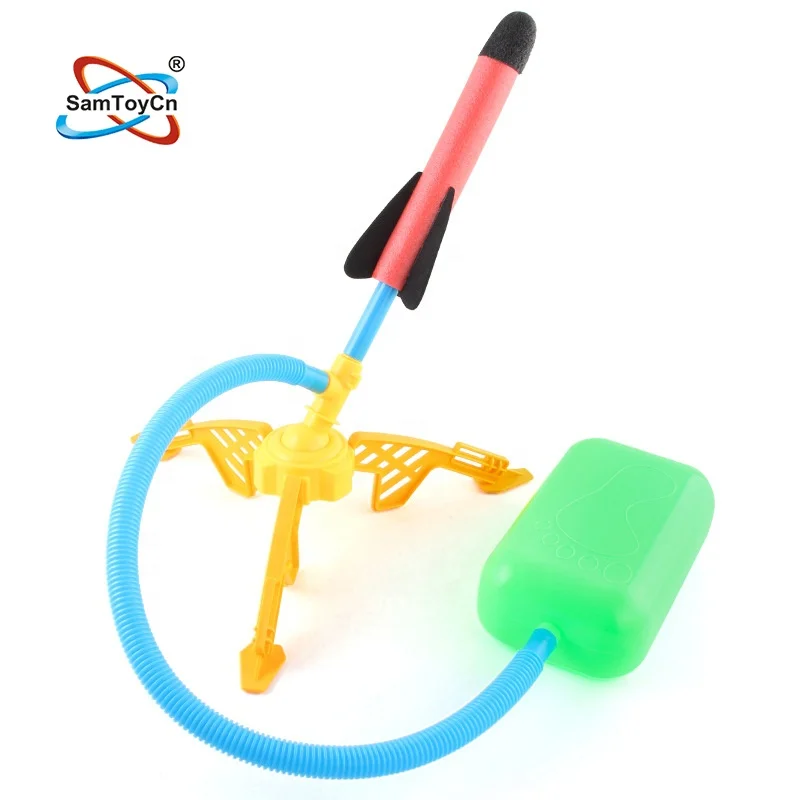 Hot Sale Outdoor Sport Pedal EVA Foam Air Pump Rocket Toys Stomp Launcher Kids Rocket Launcher