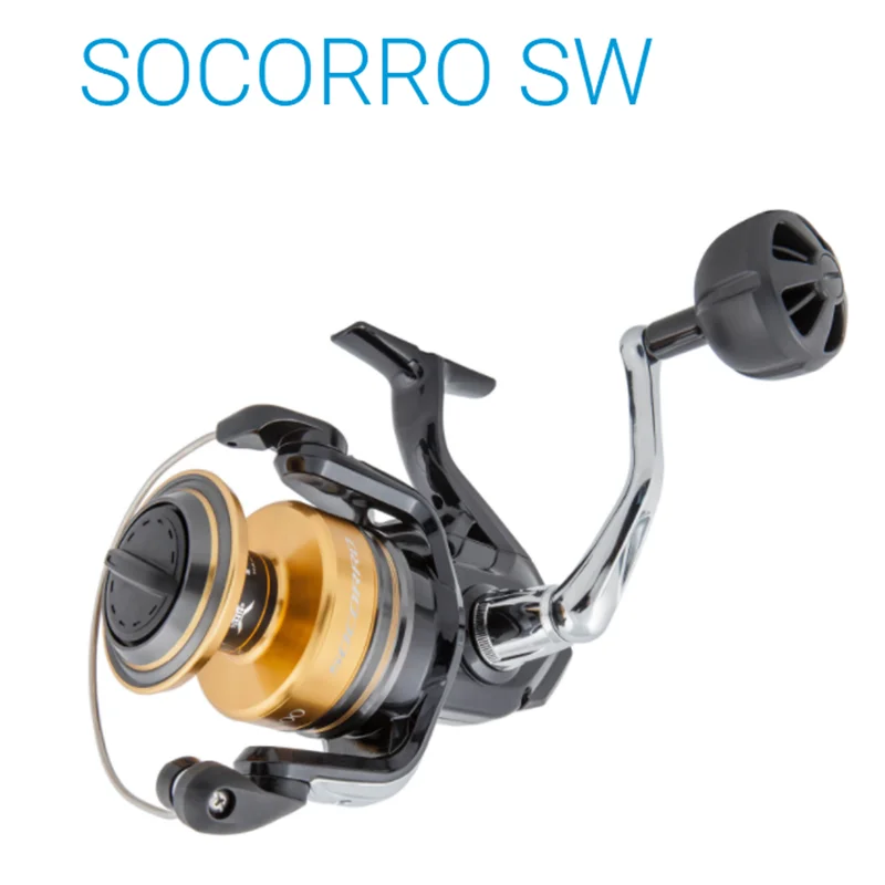 100% Original Shimano SOCORRO SW  Big Sea Fishing Reel 4+1BB 4.9:1 X-Ship Saltwater Trolling Spinning Fishing Reel