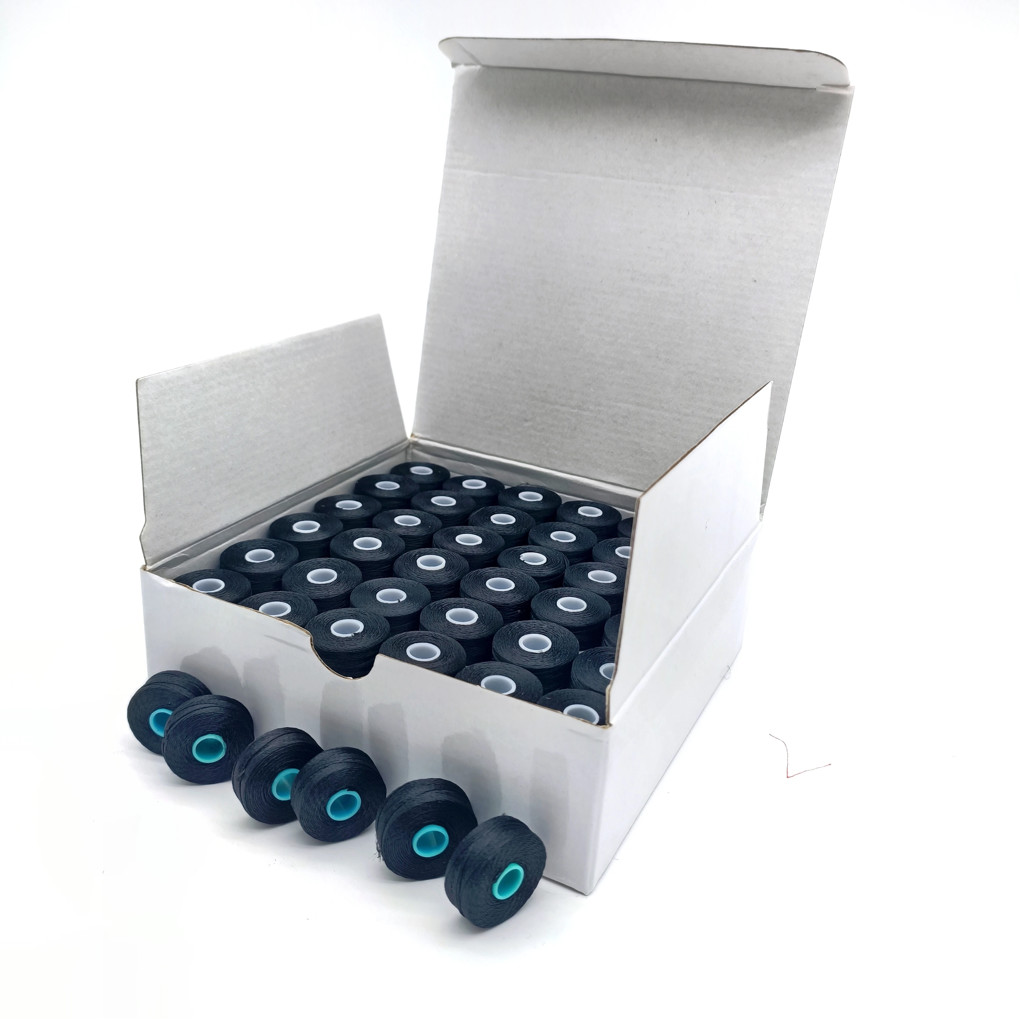 210D/3 black white nylon thread bobbin sewing machine thread 144pcs