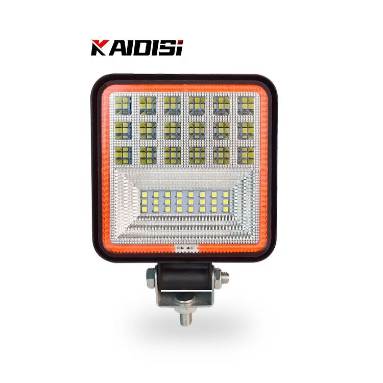 Factory Sale 126W Square Car LED Work Light Combo Beam Angel Eyes DRL Flood Spot Offroad Car Truck Boat Driving Fog Lamps