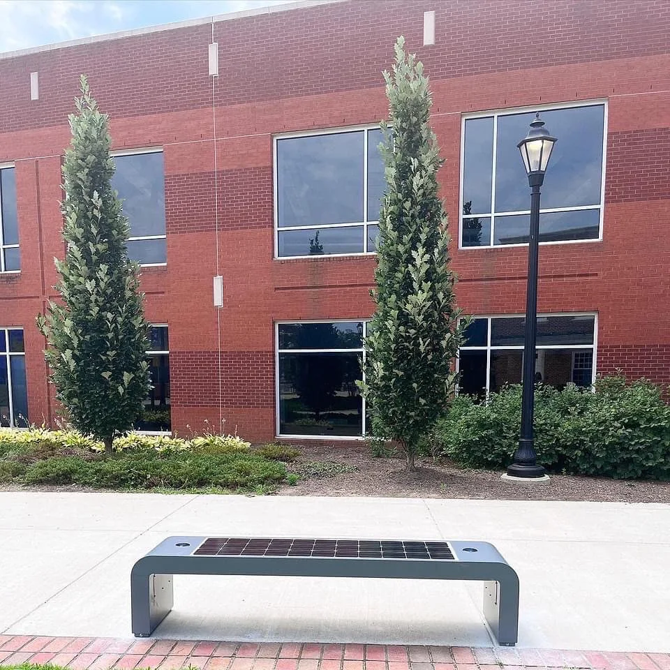 Outdoor smart park chairs smart benches solar patio garden benches leisure tables and chairs smart city advertising chairs