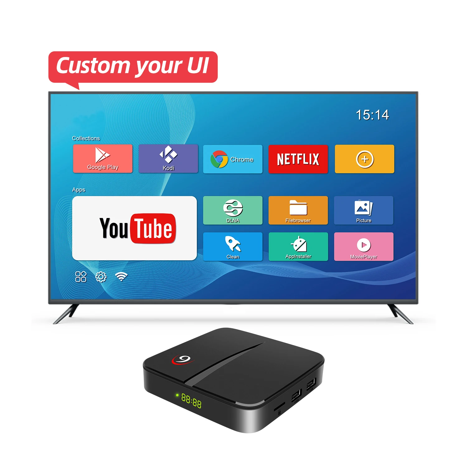 Цена по прейскуранту завода-изготовителя HD Android 9 0 TV box OEM ODM ручная пресс-форма для quad-core Wi-Fi-2.4G 4K BT5.0 100/1000 м ТВ
