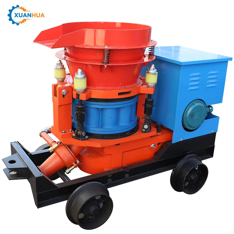 Concrete Injection Shoot Throwing Machine Dry Wet Mix Concrete Spray Shotcrete Shot-Blasting Machine