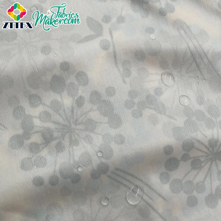 Cotton Silk Fabric Make to order waterproof and breathable printed pul/tpu cloth fa