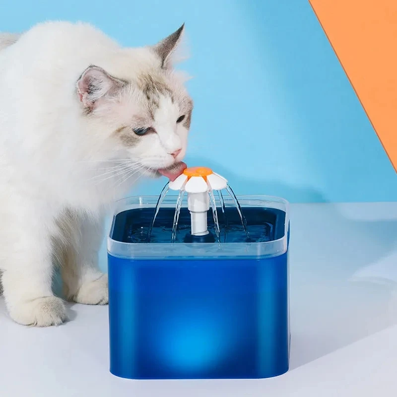 Automatic Pet Water Fountain for Cats and Small Dogs with LED Light 67oz/2.1L Ultra Quiet Cat Drinking Fountain with Filter